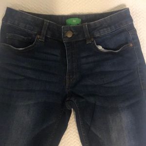 Women’s ankle frayed wide leg jeans